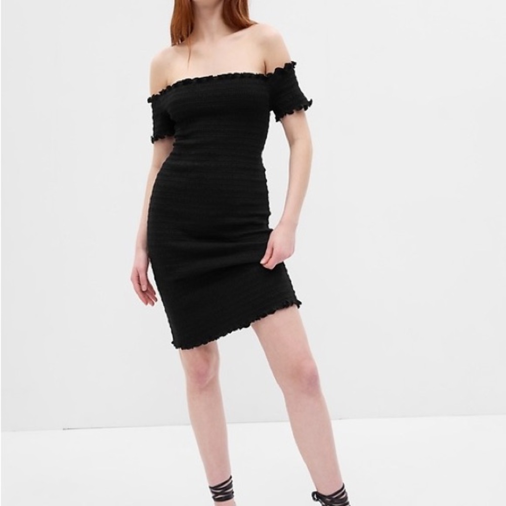 Off-Shoulder Smocked Mini Dress  large